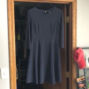 Navy blue 3/4 length sleeve dress